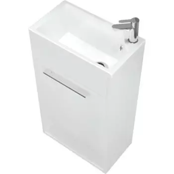 Тумба с раковиной 1Marka Lira 39х22 правая, белая (У85920)