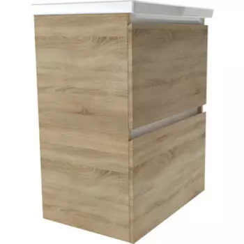 Тумба с раковиной 1Marka New Aris 70х45 подвесная, дуб сонома (Ц0000019922, S-UM-COM70/1-w)