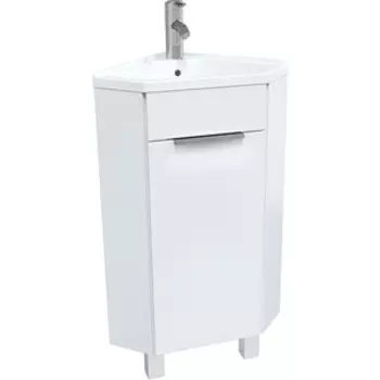 Тумба с раковиной 1Marka Penta 58х37 угловая, правая, белая (Ц0000001635)