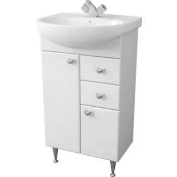 Тумба с раковиной 1Marka Story 55х31 правая, белая (У99316, 1WH110186)