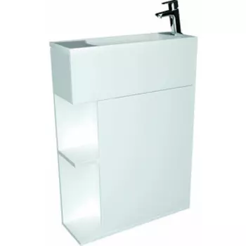 Тумба с раковиной 1Marka Stretto 70х21 правая, белая (У94633)