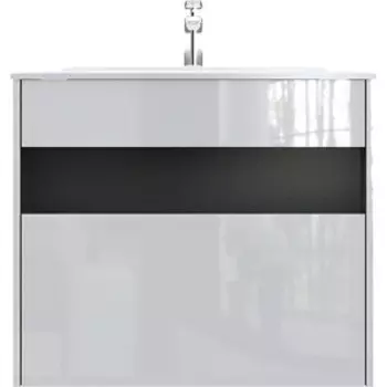 Тумба с раковиной Am.Pm Func 80х50 белый глянец (M8FFUX0801WG, M8FWPC0800WM)