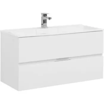 Тумба с раковиной Aquanet Алвита 100 белая (235341, 222717)