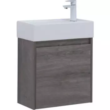 Тумба с раковиной Aquanet Nova Lite 50 одна дверка, дуб рошелье (298854, 182338)