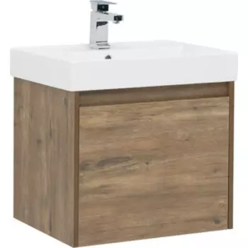 Тумба с раковиной Aquanet Nova Lite 60 один ящик, дуб рустикальный (249511, 242905)