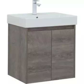 Тумба с раковиной Aquanet Nova Lite 60 две дверки, дуб рошелье (298848, 242905)