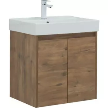 Тумба с раковиной Aquanet Nova Lite 60 две дверки, дуб рустикальный (298849, 242905)