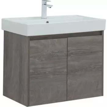 Тумба с раковиной Aquanet Nova Lite 75 две дверки, дуб рошелье (298851, 242338)