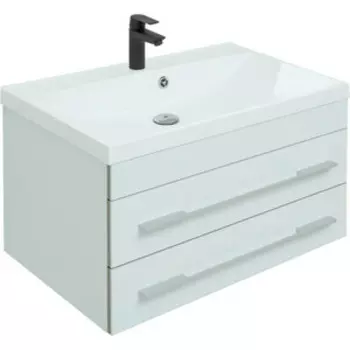 Тумба с раковиной Aquanet Верона 75 белый матовый (272422, 281221)