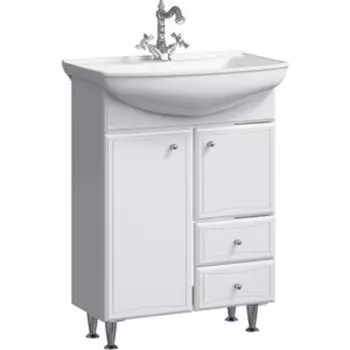 Тумба с раковиной Aqwella Барселона 65х42 белая (BA0106K + 4640021062296)