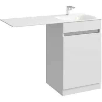 Тумба с раковиной Aqwella Forma 115х50 бельевая корзина справа, белая (FOR0105KR, FOR.11.04.D-R)