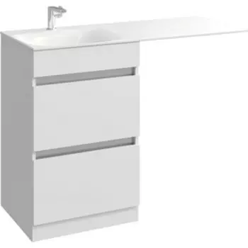 Тумба с раковиной Aqwella Forma L 115х50 белая (FOR01052, FOR.11.04.D/L)