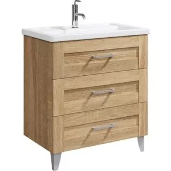 Тумба с раковиной Aqwella Фостер 80x45 дуб сонома (FOS01083DS, 4640021064733)