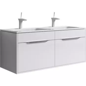 Тумба с раковиной Aqwella Malaga 120x45 белая (Mal.01.12 + Mal.12.04.D)