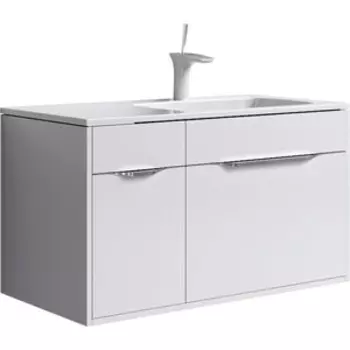 Тумба с раковиной Aqwella Malaga R 90x45 белая (Mal.01.09/R + Mal.09.04.D-R)