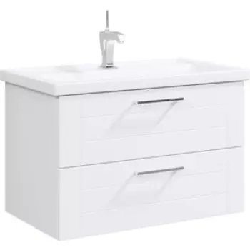 Тумба с раковиной Aqwella Манчестер 80x45 белая (MAN01082 + 4640021064733)