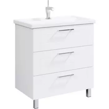 Тумба с раковиной Aqwella Манчестер 80x45 белая (MAN01083 + 4640021064733)