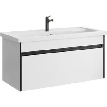 Тумба с раковиной Aqwella Urban 100 белая (URB0110W, 4640021065204)