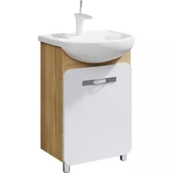 Тумба с раковиной Aqwella Вега 55x45 дуб сонома (Veg.01.05 + 12091)