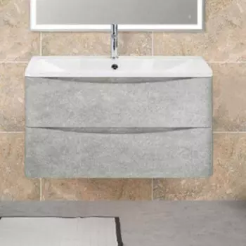 Тумба с раковиной BelBagno Acqua 100 Cemento Verona Grigio (ACQUA-1000-2C-SO-CVG, BB1000/455-LV-MR-ALR)