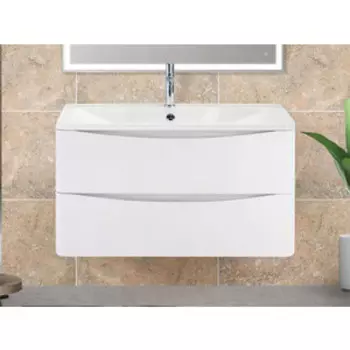 Тумба с раковиной BelBagno Acqua 120 Bianco Lucido (Acqua-1200-2C-SO-BL, BB1200/455-LV-MR-ALR)
