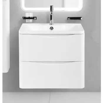 Тумба с раковиной BelBagno Acqua 60 Bianco Lucido (Acqua-600-2C-SO-BL, BB600/455-LV-MR-ALR)