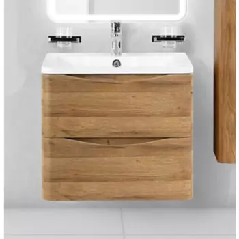 Тумба с раковиной BelBagno Acqua 60 Rovere Rustico (Acqua-600-2C-SO-RR, BB600/455-LV-MR-ALR)