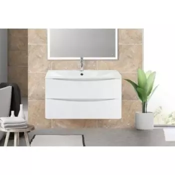 Тумба с раковиной BelBagno Acqua 80 bianco lucido (ACQUA-800-2C-SO-BL, BB800/455-LV-MR-ALR)