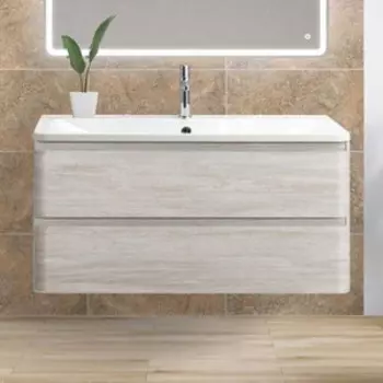 Тумба с раковиной BelBagno Albano 100 Rovere Vintage Bianco (ALBANO-1000-2C-SO-RVB, BB1000/455-LV-MR-ALR)