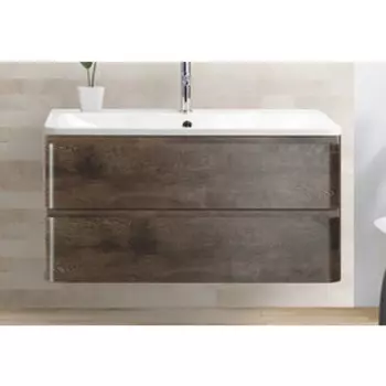 Тумба с раковиной BelBagno Albano 120 подвесная, Rovere Nature Grigio (Albano-1200-2C-SO-RNG, BB1200/455-LV-MR-ALR)