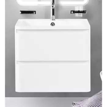 Тумба с раковиной BelBagno Albano 70 подвесная, Bianco Lucido (Albano-700-2C-SO-BL, BB700/455-LV-MR-ALR)