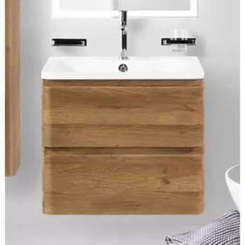 Тумба с раковиной BelBagno Albano 70 подвесная, Rovere Rustico (Albano-700-2C-SO-RR, BB700/455-LV-MR-ALR)