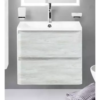 Тумба с раковиной BelBagno Albano 70 подвесная, Rovere Vintage Bianco (Albano-700-2C-SO-RVB, BB700/455-LV-MR-ALR)