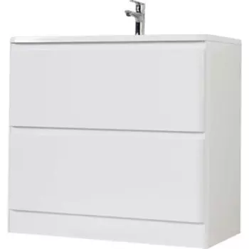 Тумба с раковиной BelBagno Albano 90 bianco lucido напольная (ALBANO-900-2C-PIA-BL, BB900/455-LV-MR-ALR)