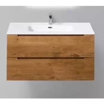 Тумба с раковиной BelBagno Etna 90х45 rovere nature (ETNA-900-2C-SO-RN-P, BB900ETL)
