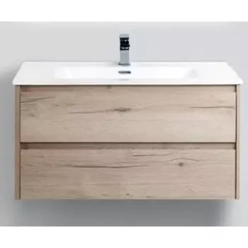 Тумба с раковиной BelBagno Kraft 100, Rovere Galifax Bianco (KRAFT-1000-2C-SO-RGB, BB1000ETL)