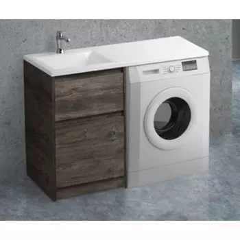 Тумба с раковиной BelBagno Kraft 120 левая, сосна Pino Pasadena (KRAFT-LVD-580/1200-2C-PIA-PP, BB1200/480-LV-MR-L)