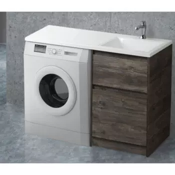 Тумба с раковиной BelBagno Kraft 120 правая, сосна Pino Pasadena (KRAFT-LVD-580/1200-2C-PIA-PP, BB1200/480-LV-MR-R)