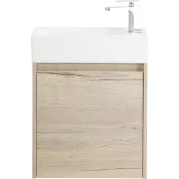 Тумба с раковиной BelBagno Kraft Mini 50 левая, Rovere Galifax Bianco (KRAFT MINI-500/260-1A-SO-RGB-L, 7045-KL)