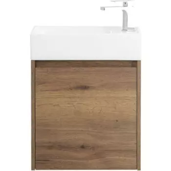 Тумба с раковиной BelBagno Kraft Mini 50 левая, Rovere Tabacco (KRAFT MINI-500/260-1A-SO-RT-L, 7045-KL)
