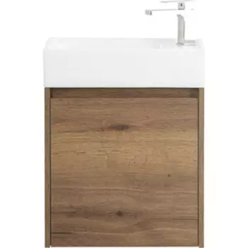 Тумба с раковиной BelBagno Kraft Mini 50 правая, Rovere Tabacco (KRAFT MINI-500/260-1A-SO-RT-R, 7045-KL)