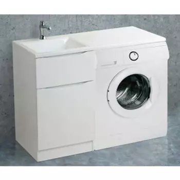 Тумба с раковиной BelBagno Lavanderia 58 левая, Bianco Lucido (LAVANDERIA-580/1200-2C-PIA-BL, BB1200/480-LV-MR-L)