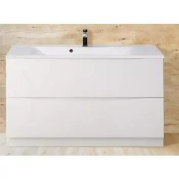 Тумба с раковиной BelBagno Marino 100 bianco lucido (MARINO-1000-2C-PIA-BL-P, BB1000/445-LV-MR-PR)