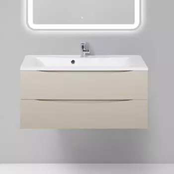 Тумба с раковиной BelBagno Marino 100 crema opaco (MARINO-1000-2C-SO-CO-P, BB1000/445-LV-MR-PR)