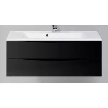 Тумба с раковиной BelBagno Marino 110 Nero Lucido (MARINO-1100-2C-SO-NL-P, BB1100/450-LV-MR-PR)