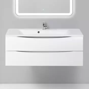 Тумба с раковиной BelBagno Marino 120 bianco lucido (MARINO-1200-2C-SO-BL-P, BB1200/450-LV-MR-PR)