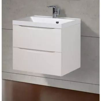Тумба с раковиной BelBagno Marino 60 bianco lucido (MARINO-600-2C-SO-BL-P, BB600/450-LV-MR-AST)