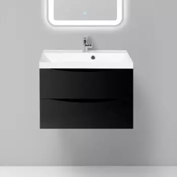Тумба с раковиной BelBagno Marino 70 nero lucido (MARINO-700-2C-SO-NL-P, BB700/450-LV-MR-AST)