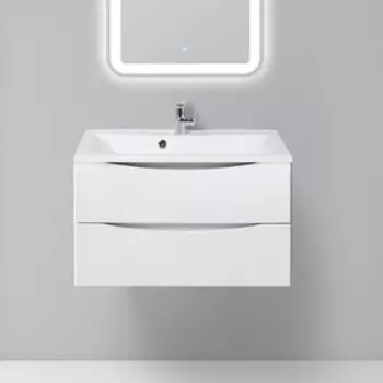 Тумба с раковиной BelBagno Marino 80 bianco opaco (MARINO-800-2C-SO-BO-P, BB800/450-LV-MR-PR)