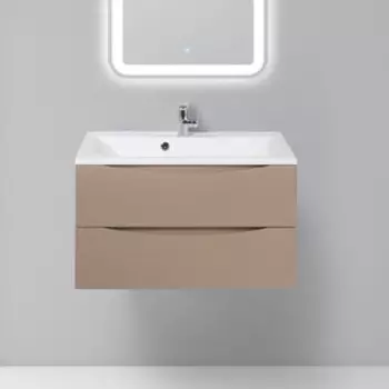 Тумба с раковиной BelBagno Marino 80 cappuccino lucido (MARINO-800-2C-SO-CL-P, BB800/450-LV-MR-PR)
